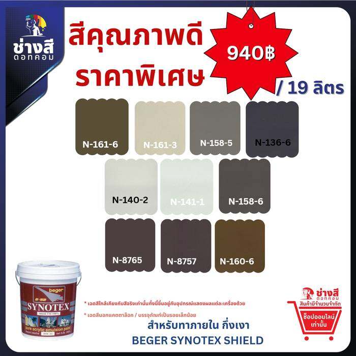 SynotexShield Sheen ซินโนเท็กซ์ ชิลด์ สีทาบ้านสูตรน้ำ สีทาภายภายใน ชนิดกึ่งเงากึ่งด้าน ขนาด 19 ลิตร