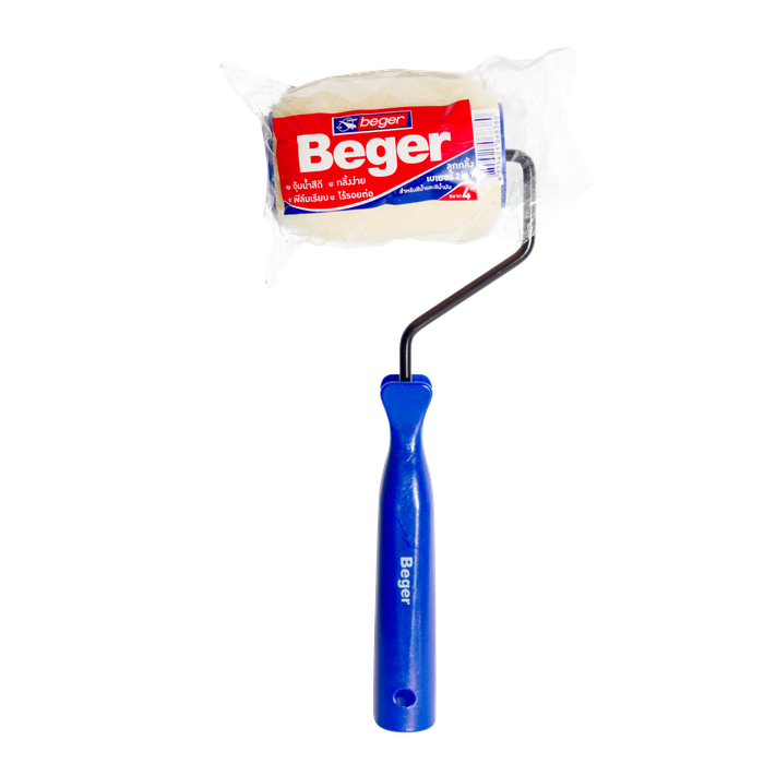 Beger ลูกกลิ้งเบเยอร์ 2IN1 กลิ้งง่าย ขนนุ่ม ไม่ทิ้งรอย เรียบเนียน ขนาด 4 นิ้ว